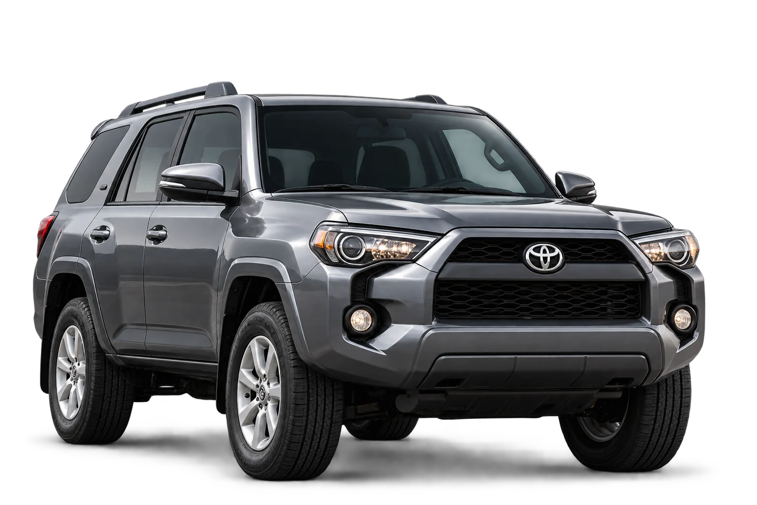 A stock grey Toyota 4Runner.