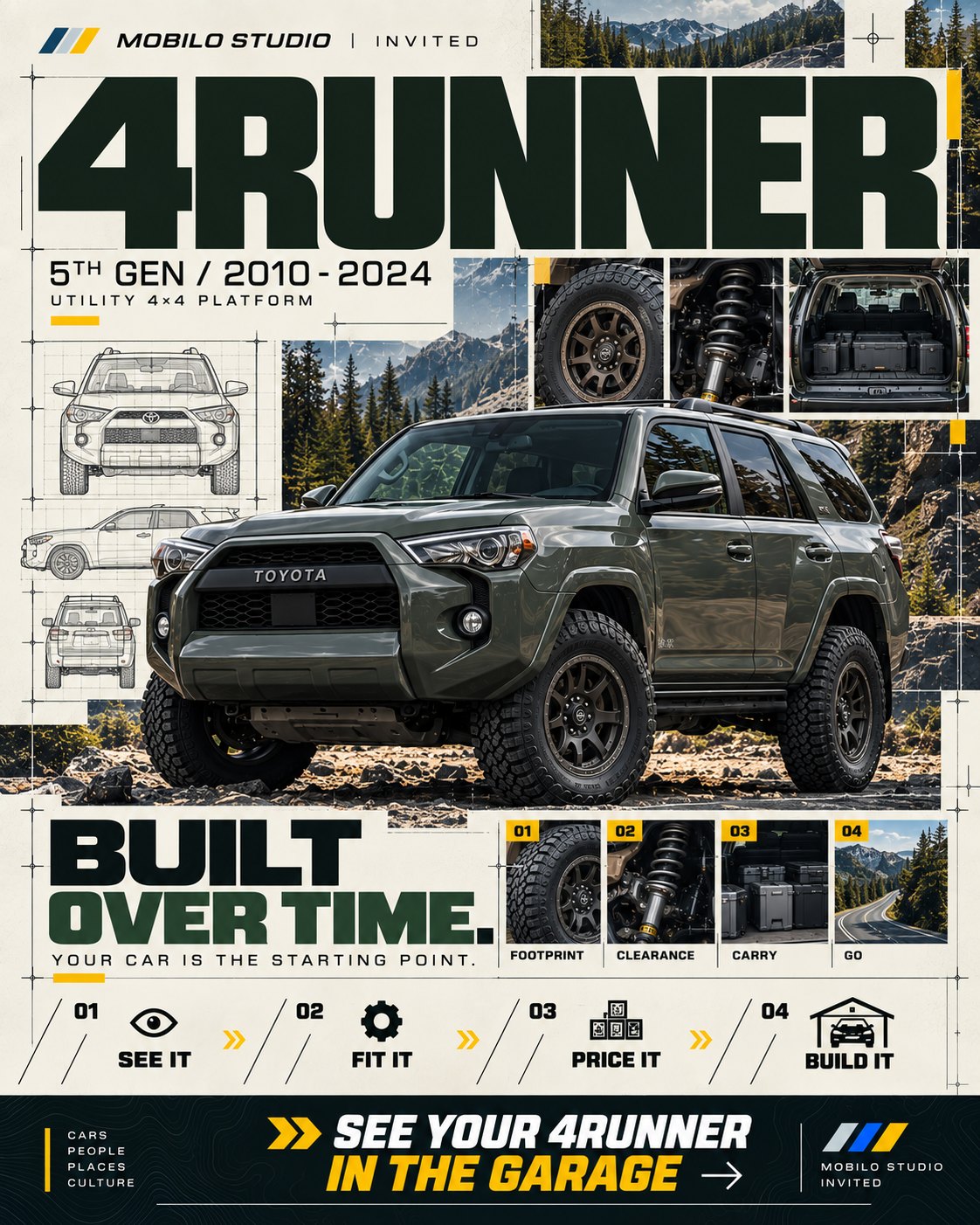 Mobilo invitation poster, Toyota 4Runner